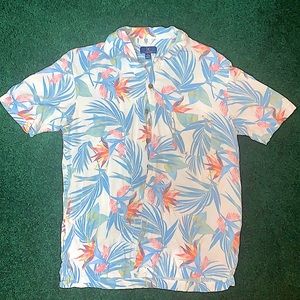 Men’s Hawaiian blue white and pink Size S